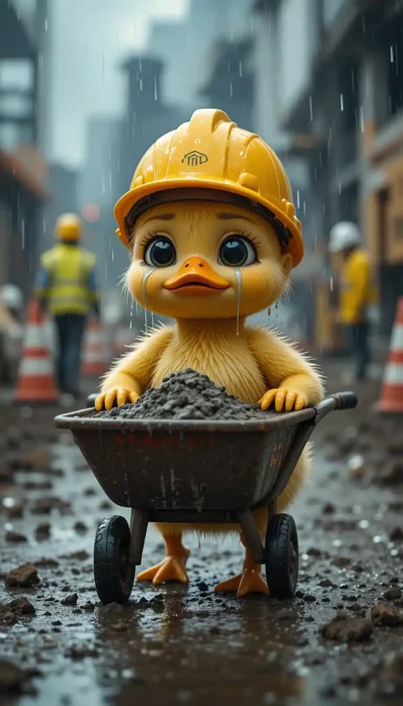 How This Duckling Became the Hero of the Construction Site: Your Free AI Video Guide #digen ai# #Free AI Video Generator#