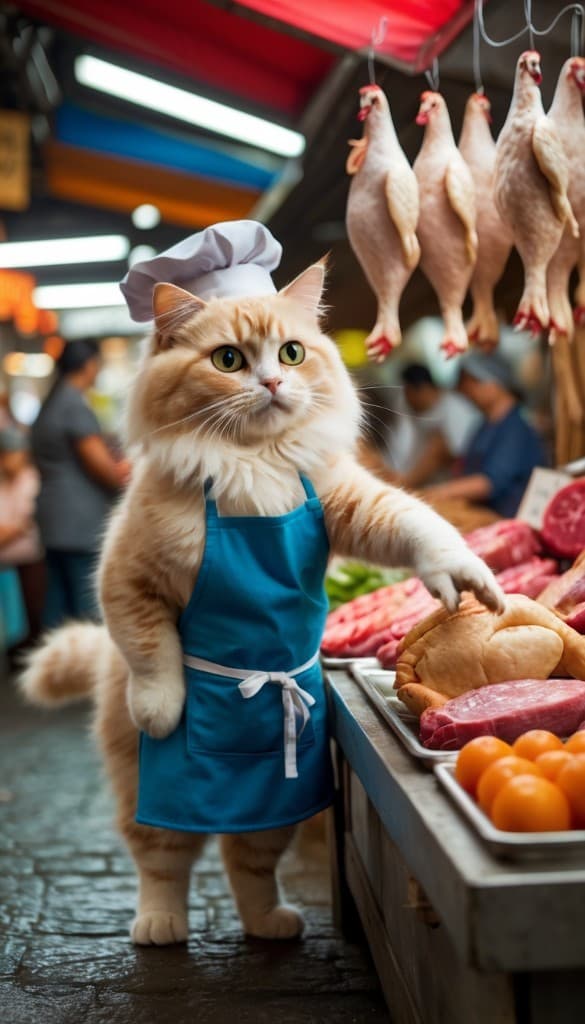 How a Cat Chef Took Over My Market Stall—and How You Can Too! #digen ai #FreeAIVideoGenerator