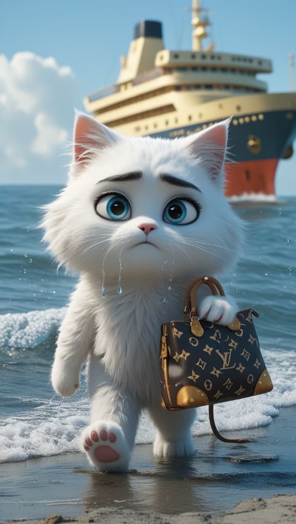 The Enigmatic Voyage of a Cat with a LV Bag: How AI Brought This Fantasy to Life #digen ai #Free AI Video Generator