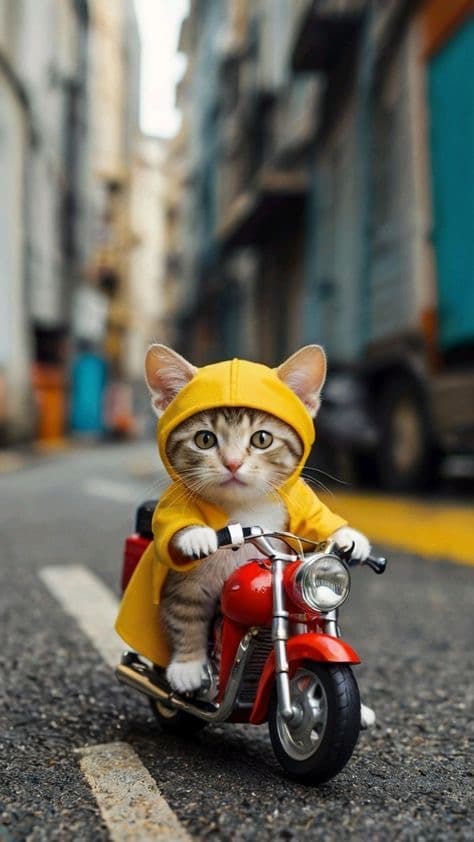 How One Tiny Kitten Conquered the Streets with AI Video Magic #digen ai# #Free AI Video Generator#