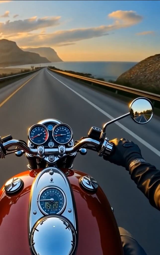 How AI Transformed My Coastal Ride into a Sunset Masterpiece #digen ai# #Free AI Video Generator#