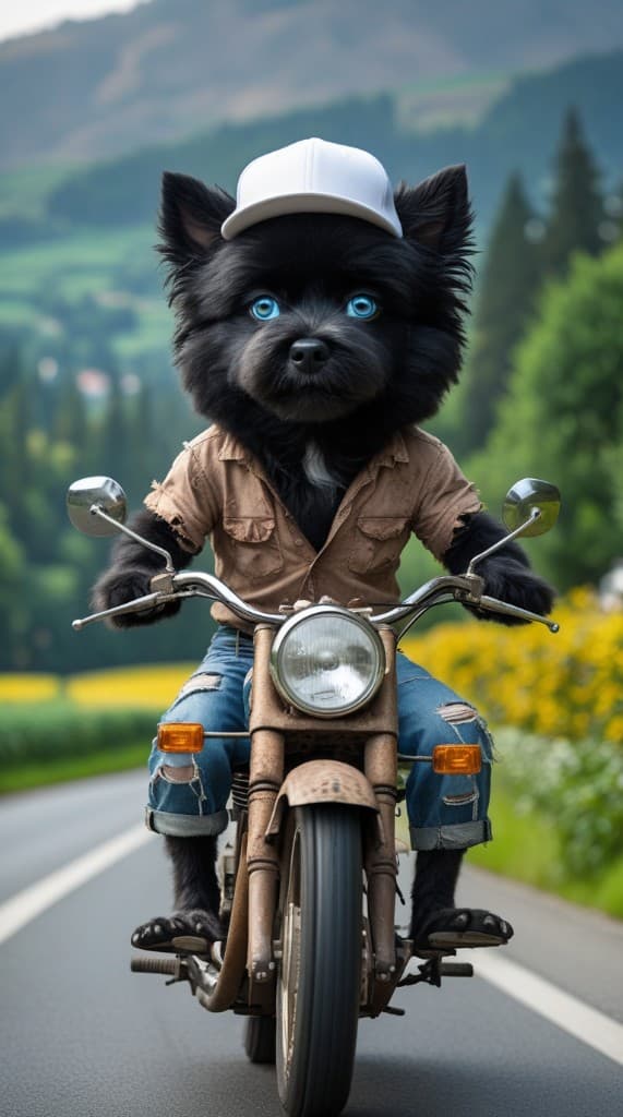 How This Dog’s Wild Motorcycle Adventure Went Viral With AI Magic! #digen ai# #Free AI Video Generator#