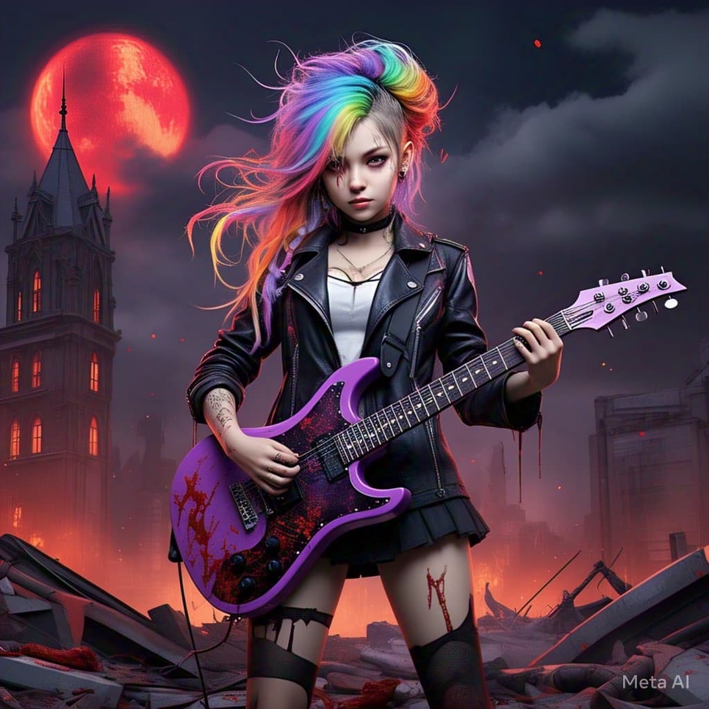 How This Rebel Rockstar Conquered an Apocalyptic World With AI Video Magic #digen ai# #FreeAI