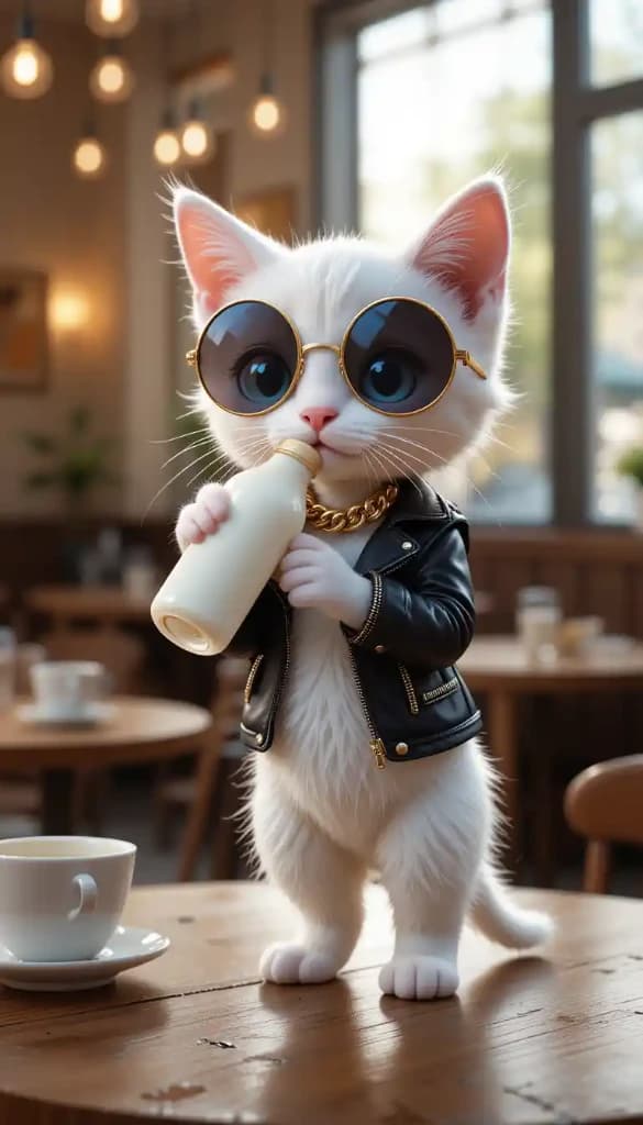 How to Turn Your Cat into a Café Chic Icon with AI Video Magic #digen ai #FreeAIVideoGenerator