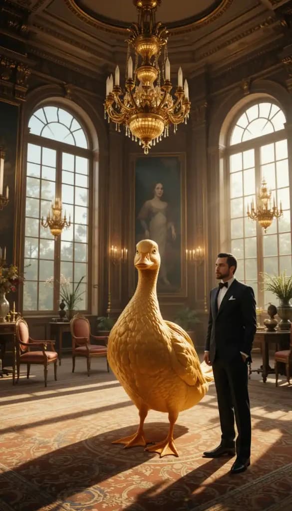 The Night the Golden Duck Stole the Spotlight: How AI Makes Magic Real #digen ai #FreeAI