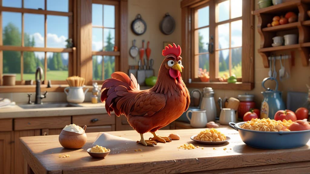 How a Curious Rooster Became a Kitchen Star: Your Free AI Video Guide #digen ai #FreeAIVideoGenerator