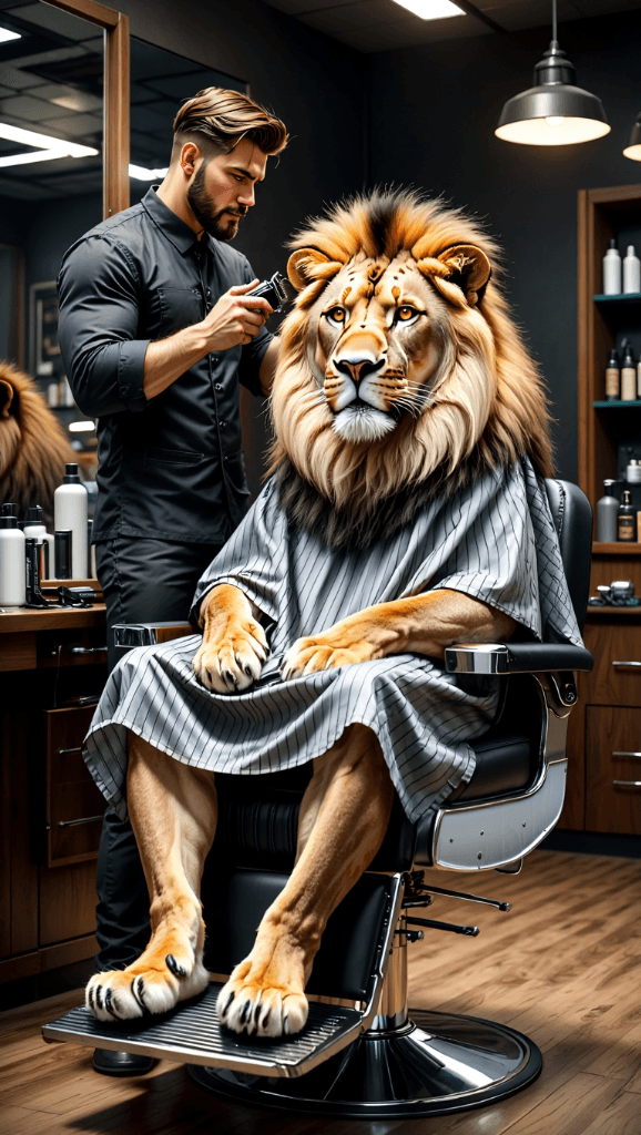 When Lions Need Haircuts: How AI Makes Magic Happen #digen ai #Free AI Video Generator