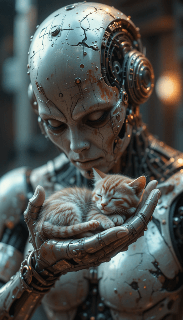 When Robots Dream of Kitten Companions: How AI Made This Magic Possible #digen ai #FreeAI