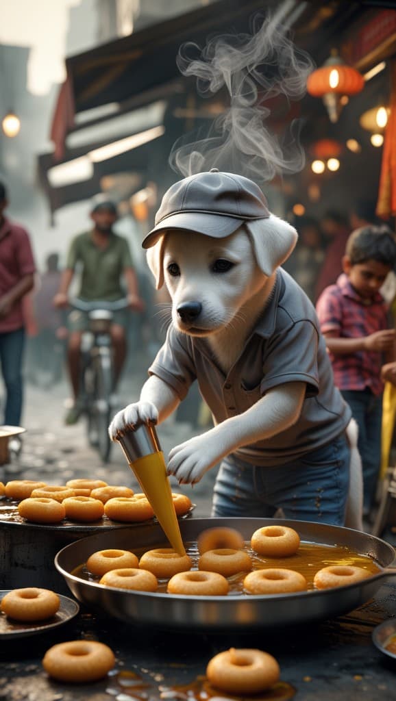 How a Puppy Chef Revolutionized Street Food with AI Video Magic #digen ai# #Free AI Video Generator#