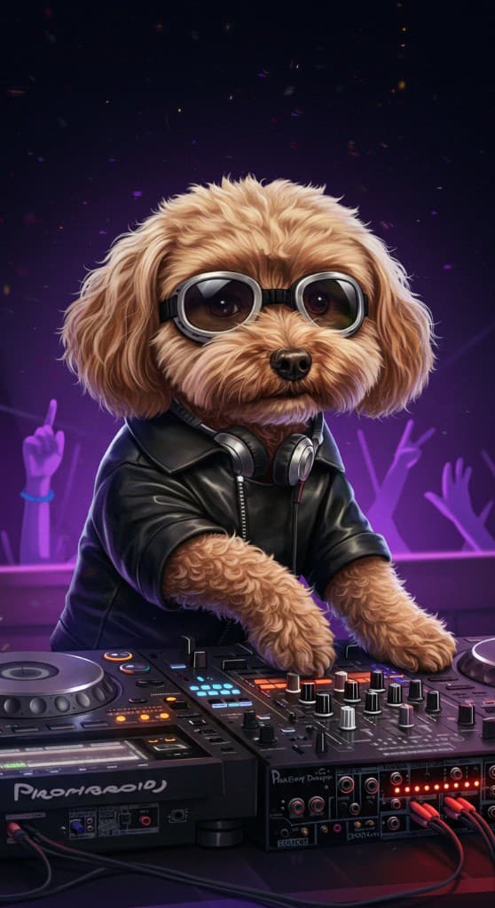 From Fluffy Paws to Festival Star: How AI Turned a Dog into a DJ Sensation #digen ai #FreeAIVideoGenerator