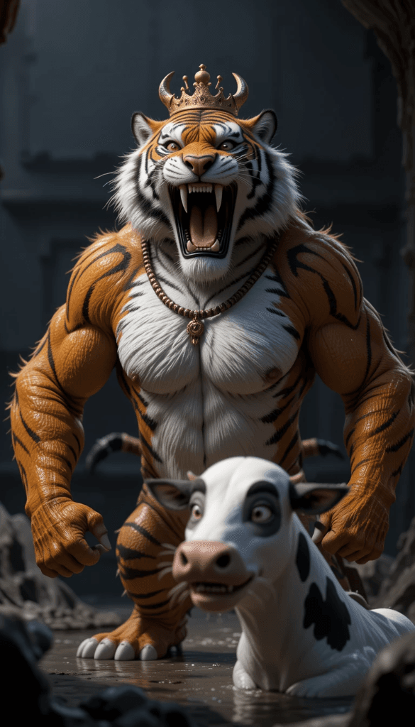 The Tiger King’s Roar: How AI Brought This Epic Tale to Life #digen ai #FreeAIVideoGenerator