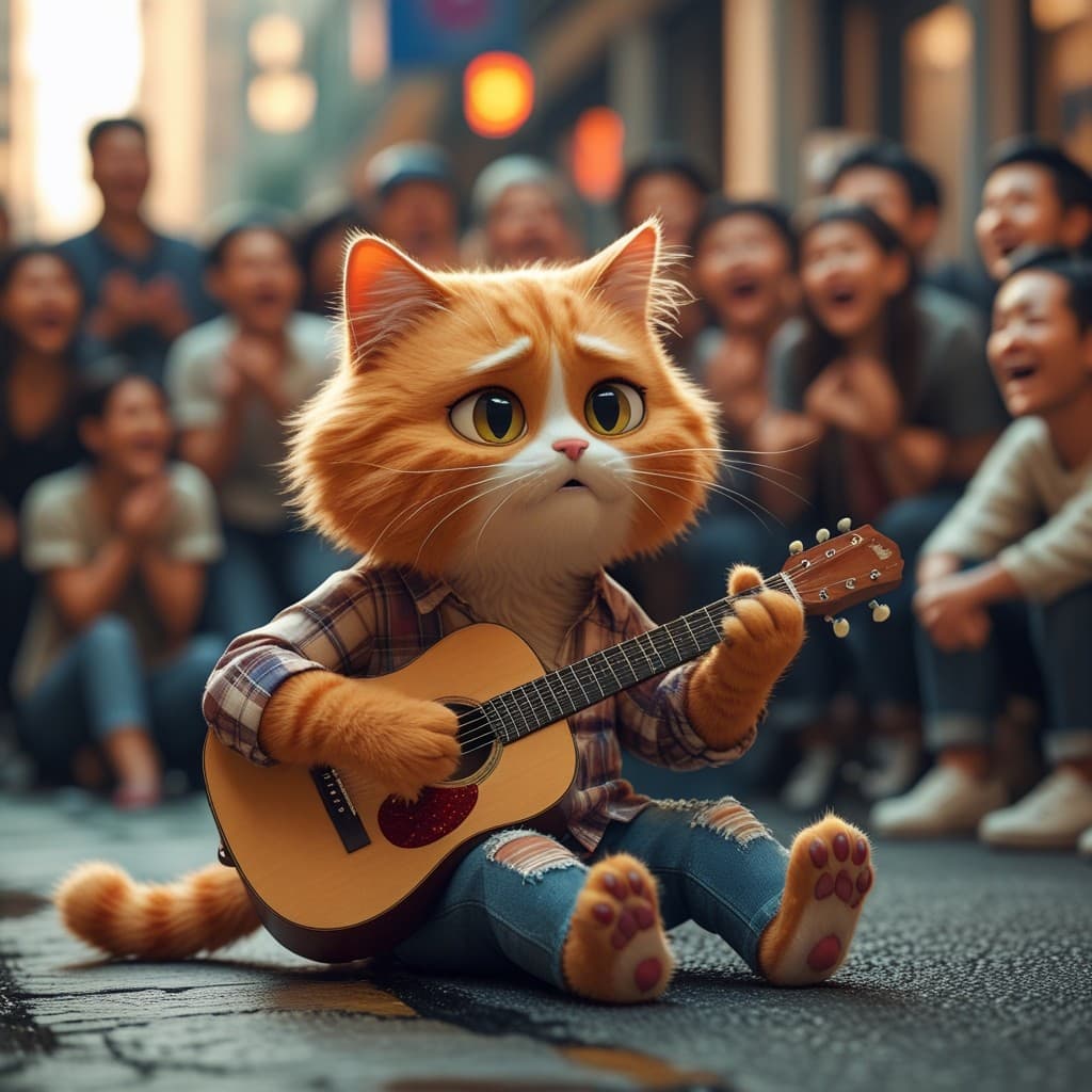 How One Cat’s Street Performance Went Viral with AI Video Magic #digen ai# #Free AI Video Generator#