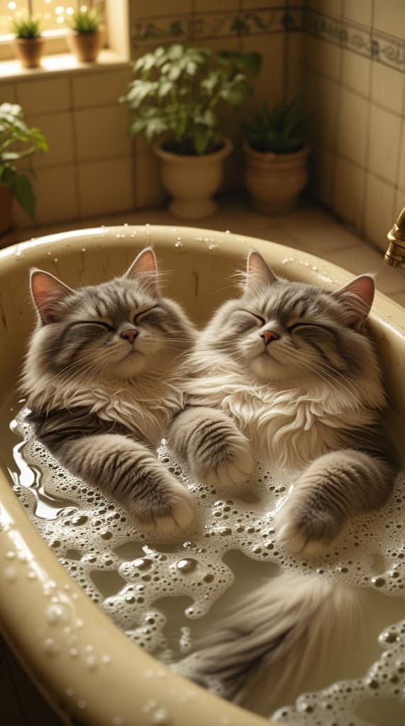 How to Create Serene Cat Bath Videos with AI in Minutes #digen ai #FreeAI
