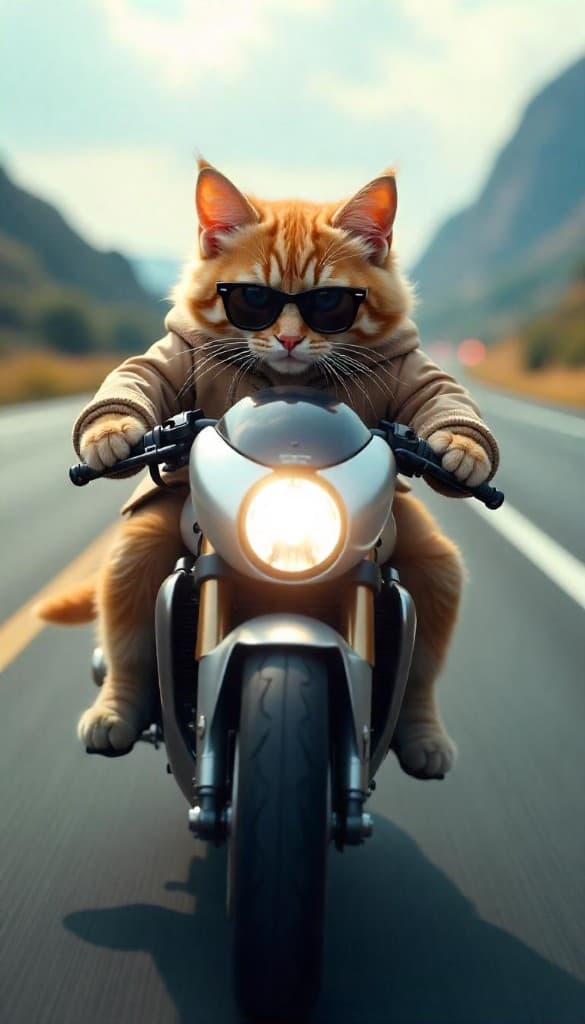 The Purrfect Ride: How AI Brought Mia’s Mountain Moto Dream to Life #digenai #FreeAIVideoGenerator
