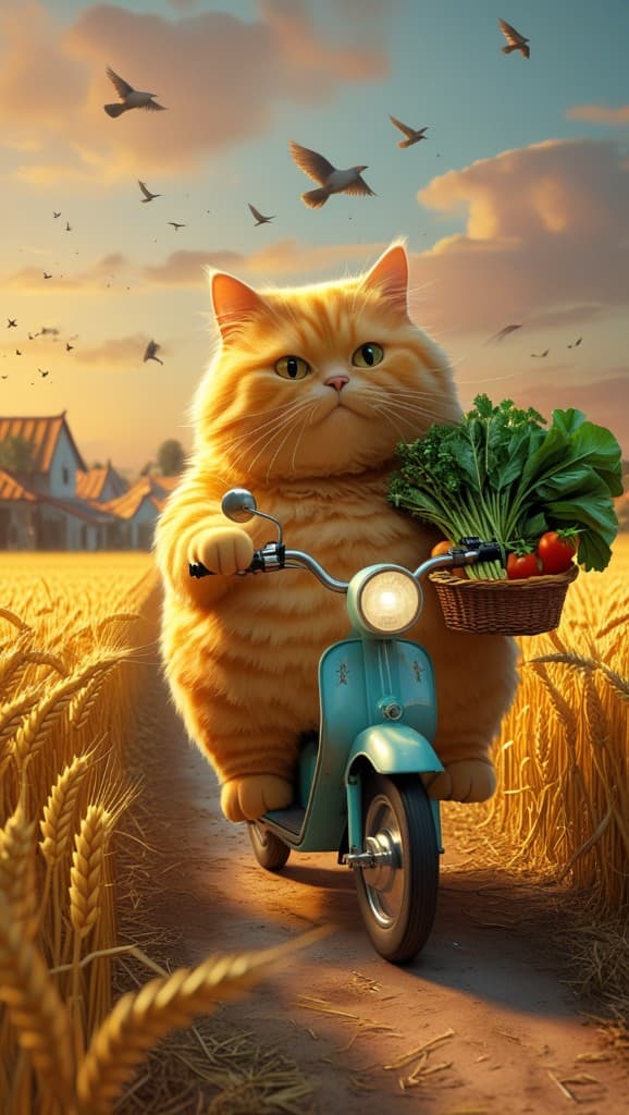 From Farm to Fame: How This Cat’s Scooter Adventure Went Viral with AI Video Magic #digen ai# #FreeAIVideoGenerator