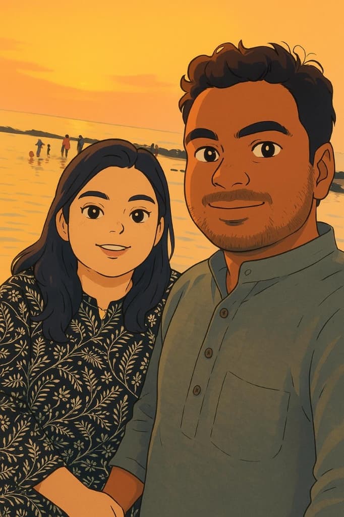 How a Sunset Couple Captured Their Love Story with AI Magic #digen ai# #FreeAI Video Generator#