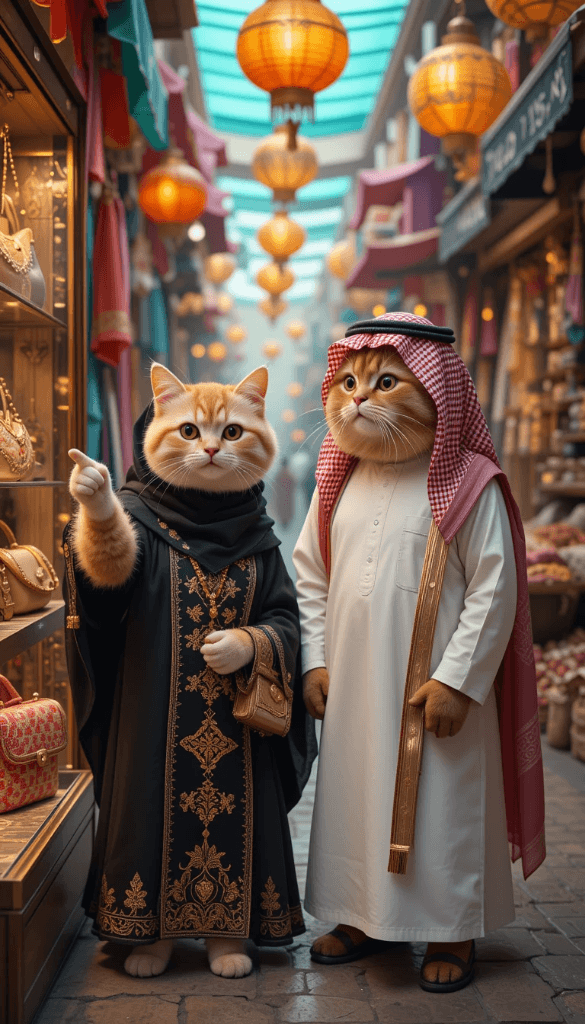 How Two Cats Unleashed Magic in an Arabian Market – And How You Can Too! #digen ai# #FreeAIVideoGenerator#
