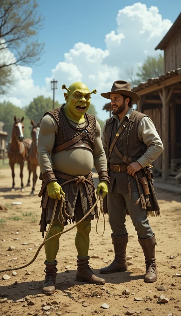 How Shrek & Donkey Conquered the Wild West with AI Video Magic? #digen ai #FreeAIVideoGenerator