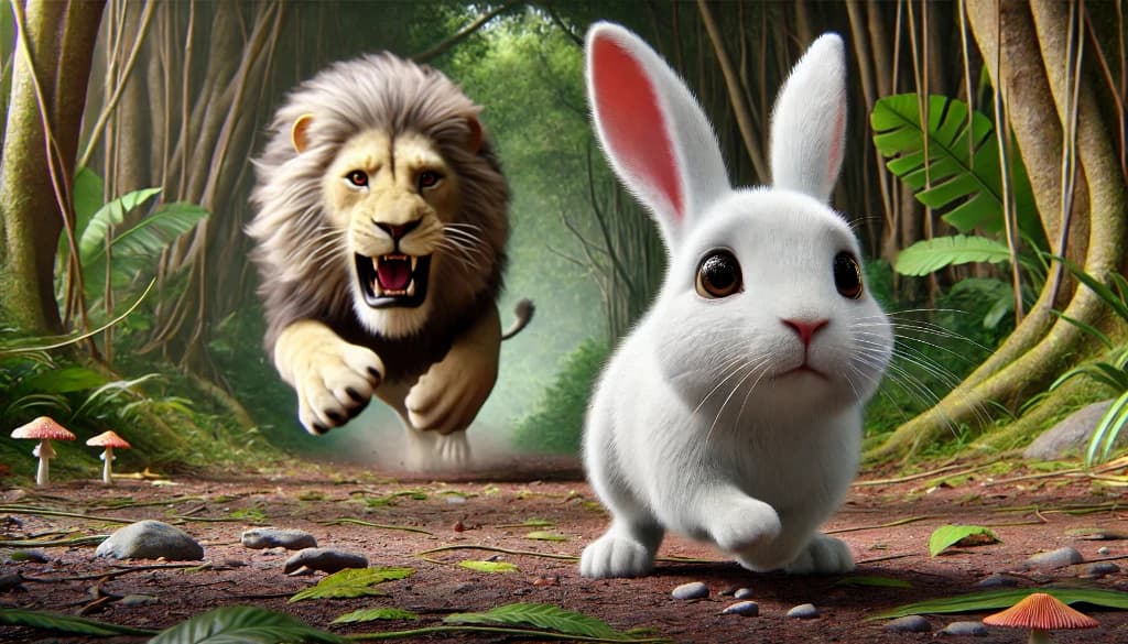 The Unlikely Alliance: How AI Brought Lion & Rabbit Together #digen ai #FreeAIVideoGenerator