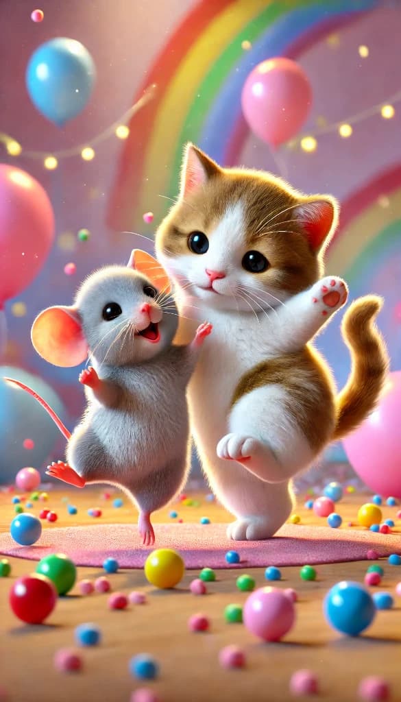 How AI Brought Magic to Life: Creating the Unlikely Friendship of a Cat & Mouse #digen ai# #FreeAI Video Generator#