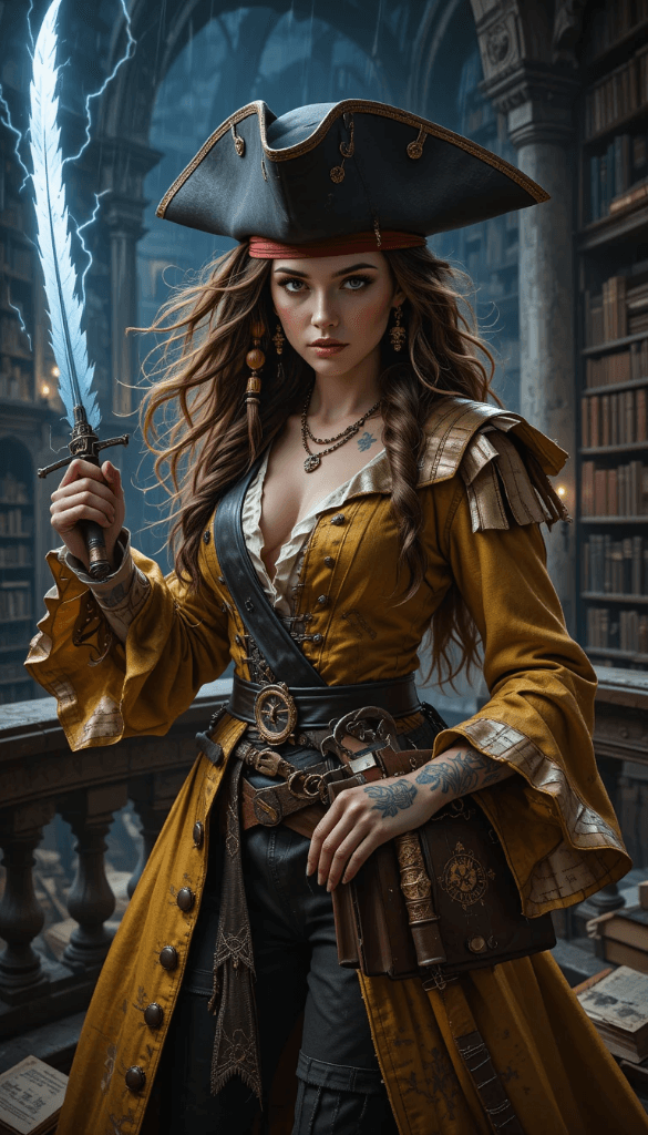 How Did Captain Mara Unlock the Secrets of the Ancient Library? #digen ai# #Free AI Video Generator#