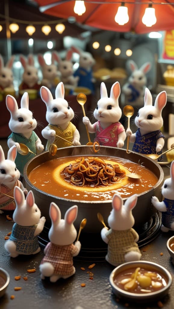 How These Enchanted Rabbits Created a Feast with AI Video Magic? #digen ai# #Free AI Video Generator#