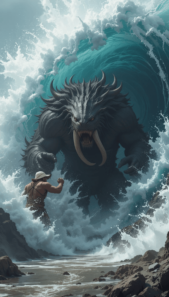 How an Adventurer Conquered a Mythical Sea Monster with AI Video Magic #digen ai# #FreeAIVideoGenerator#
