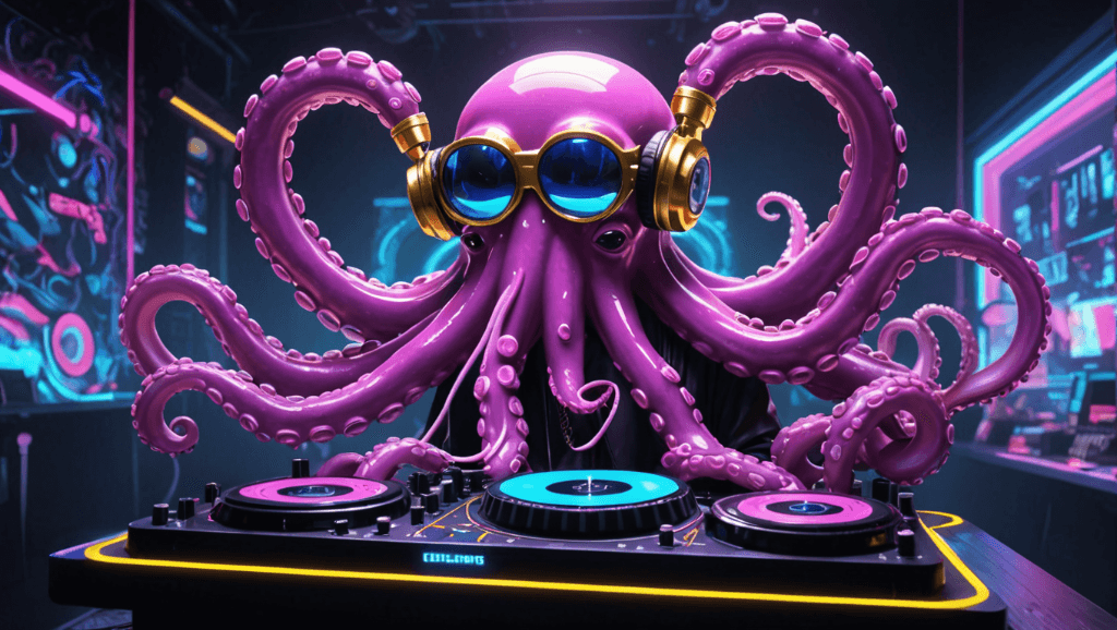 How an Octopus DJ Took Over Neon Nights—and How You Can Too! #digen ai #FreeAIVideoGenerator