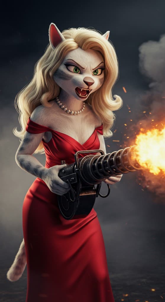 How to Create Epic AI Videos Like This Feline Warrior’s Flamethrower Showdown? #digen #FreeAIVideoGenerator