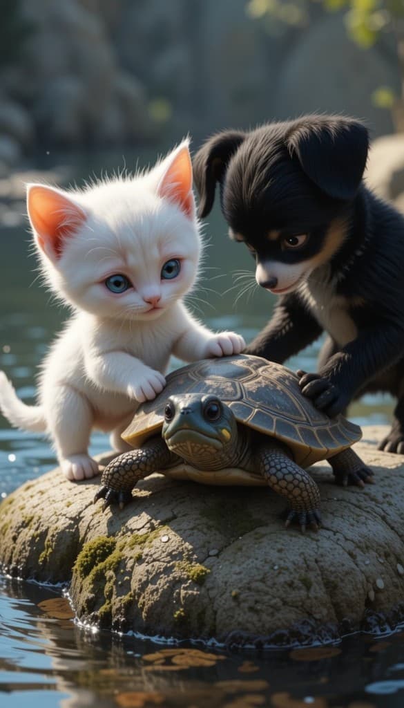 How Two Friends and a Tortoise Unlocked Nature’s Secrets with AI Video Magic #digen ai# #Free AI Video Generator#