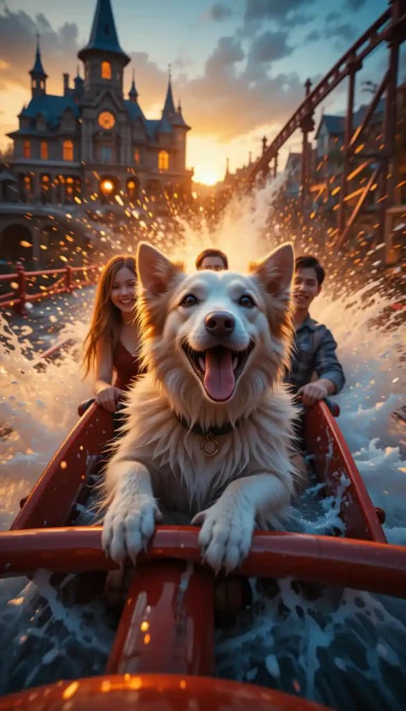 How This Dog Became an Amusement Park Star—AI Video Magic Explained #digen ai #FreeAIVideoGenerator
