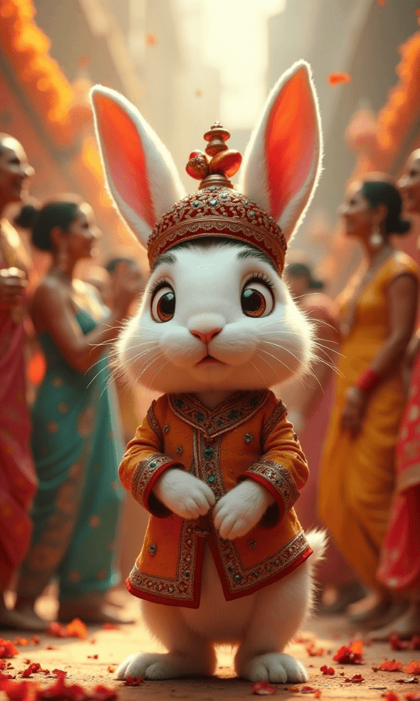 How AI Brought a Royal Rabbit’s Festival Celebration to Life #digen ai #FreeAIVideoGenerator