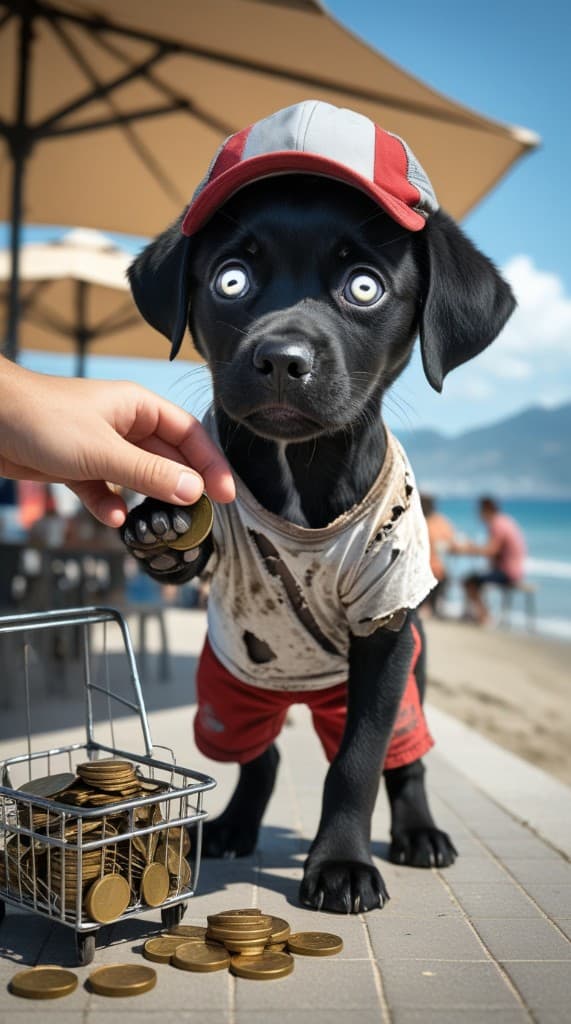 How This Puppy’s Golden Beach Adventure Went Viral with AI Video Magic! #digen ai# #Free AI Video Generator#