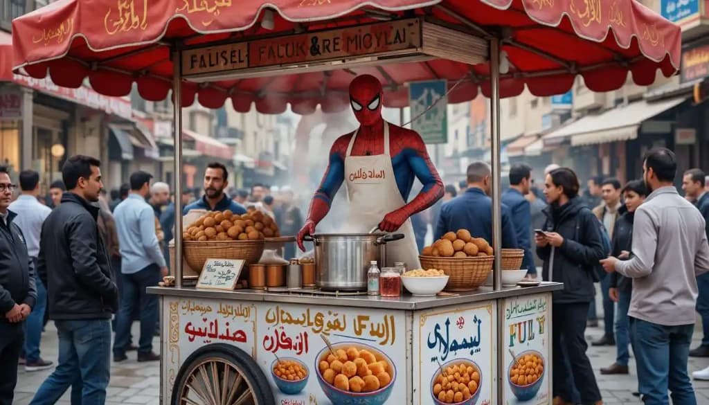 How Spider-Man Mastered Street Food Magic—and How You Can Too! #digen ai #FreeAIVideoGenerator