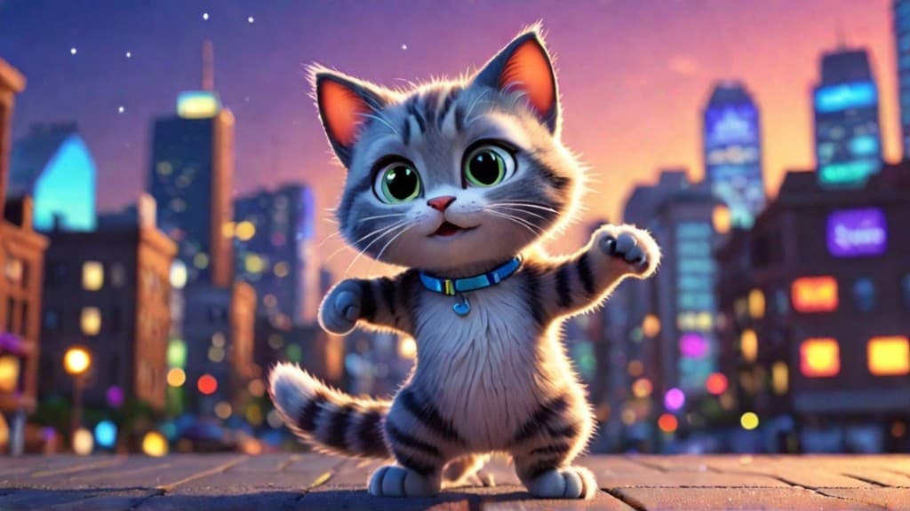 How This Magical Kitten Took Over the Night Sky – And How You Can Too! #digen ai #FreeAI