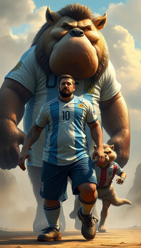 Argentina Jersey vs Giant Gorilla: How AI Brings Surreal Adventures to Life #digenai #FreeAIVideoGenerator