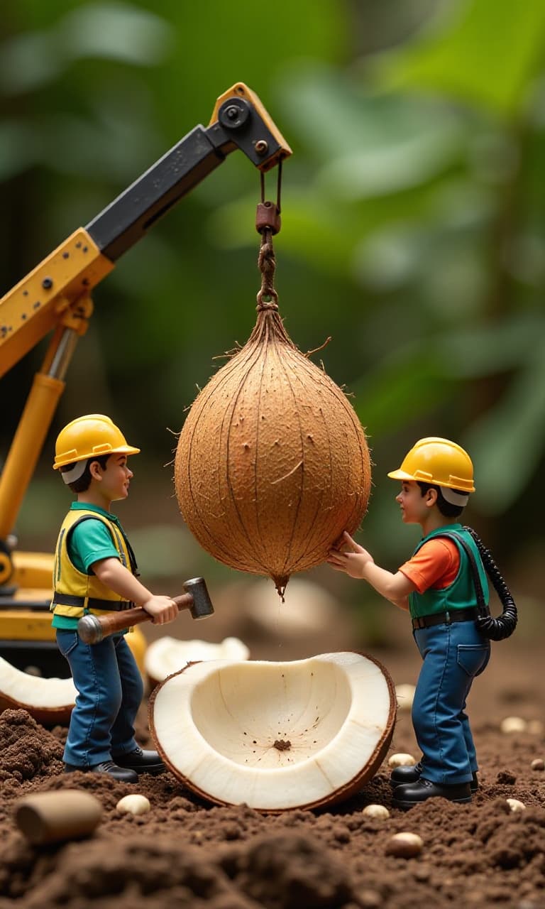 How Two Workers and a Coconut Cracked Open Creativity with AI Video Magic #digen ai #FreeAIVideoGenerator