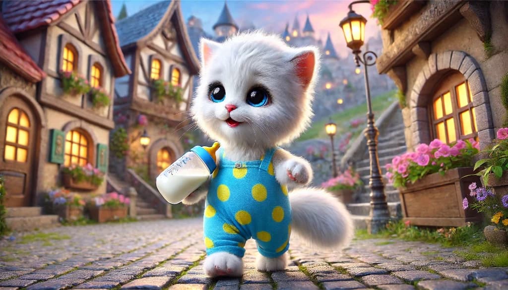 The Kitten’s Milk Bottle Mystery: How AI Brought a Medieval Village to Life #digenai #FreeAIVideoGenerator