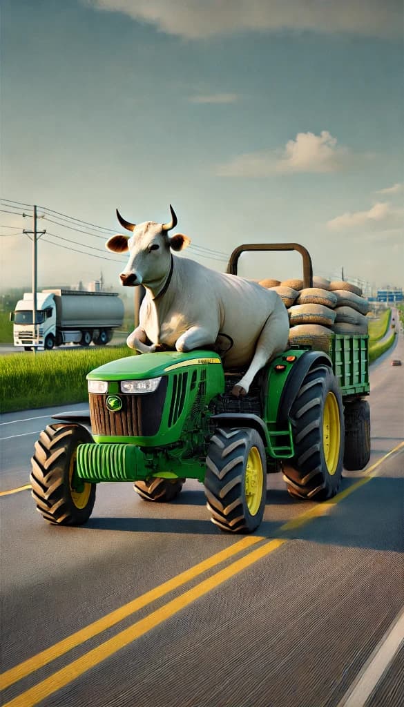 How AI Brought Bess the Cow’s Tractor Ride to Life – And How You Can Too! #digenai #FreeAIVideoGenerator