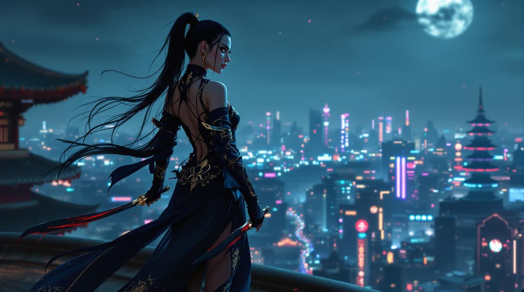 How AI Brought a Neon-Sword Warrior to Life: Your Free Guide #digen ai #FreeAIVideoGenerator