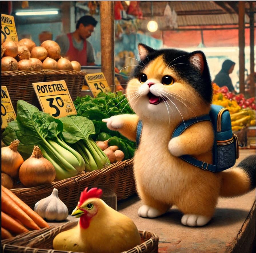 How My Curious Cat Became a Market Star – Made Easy With AI! #digenai #FreeAIVideoGenerator