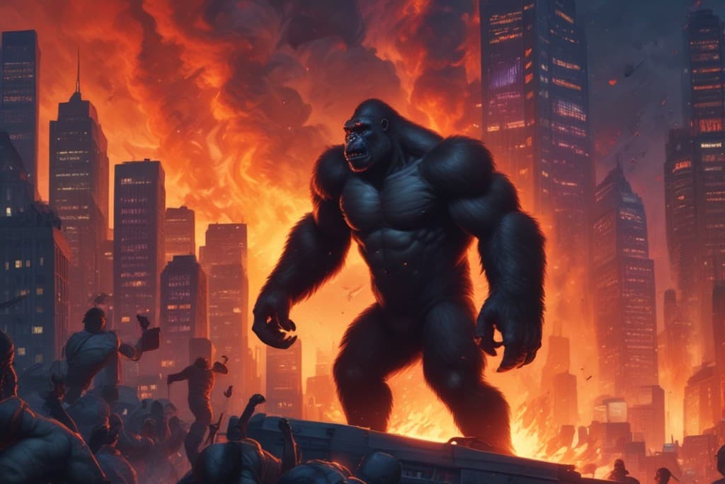 How Did This Gorilla Take Over the City? Discover the AI Magic Behind #digen ai #FreeAIVideoGenerator