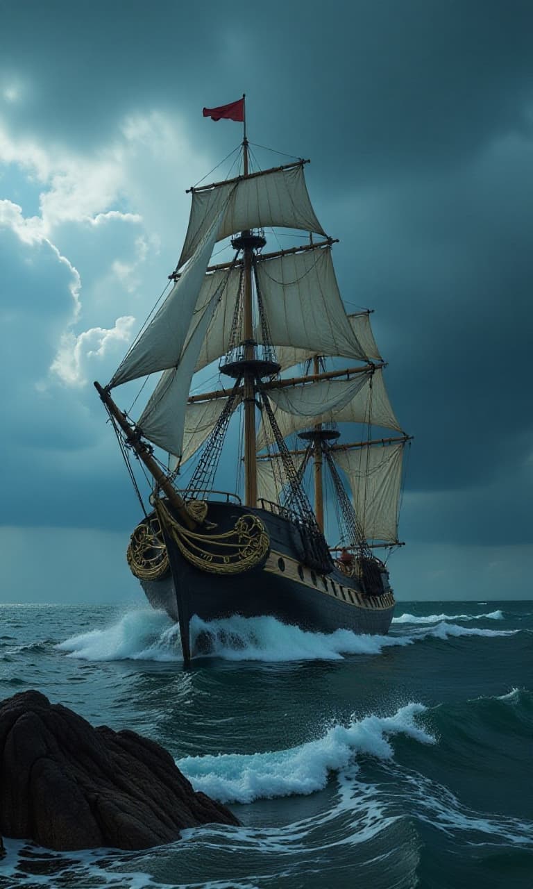 Sail into Adventure: How AI Brings Pirate Ships to Life with One Click #digen ai #FreeAIVideoGenerator