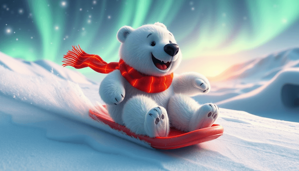 Polar Bear's Northern Lights Adventure: How AI Makes Magic Easy #digen ai# #Free AI Video Generator#