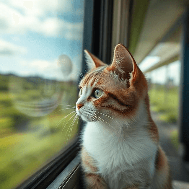 From Train Window to Viral Video: How AI Helped Turn a Cat’s Curiosity into Magic #digen ai #FreeAIVideoGenerator
