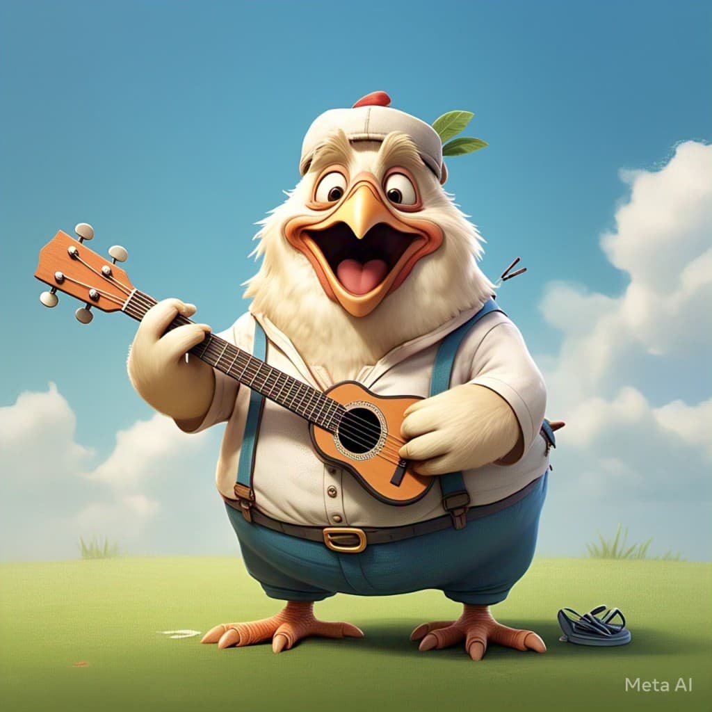 From Farmyard Frenzy to Viral Star: How AI Turned a Guitar-Strumming Chicken into Magic! #digen ai# #FreeAIVideoGenerator#