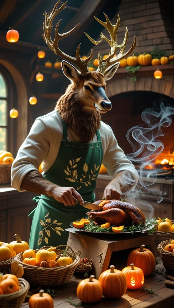 The Enchanted Feast: How AI Brought Autumn Magic to Life #digenai #FreeAIVideoGenerator