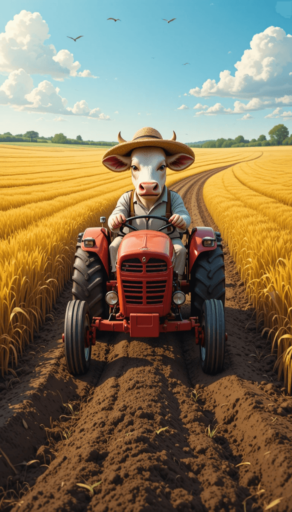 How a Farmer Cow’s Tractor Ride Became Viral with AI – Your Turn! #digen ai# #FreeAIVideoGenerator#