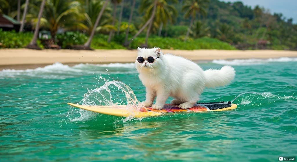 Surfing Cats & AI Magic: How Digen Turns Dreams into Waves #digen ai# #FreeAIVideoGenerator#