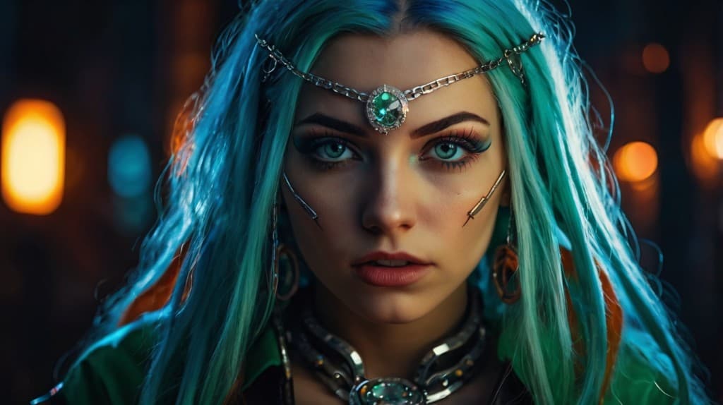 The Enchantress of Emerald Light: How AI Brought Her World to Life #digen ai# #FreeAI #FreeAIVideoGenerator